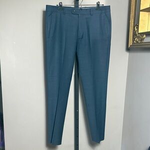 Original Penguin 34x30 Men's Blue Slim Fit Dress Pants